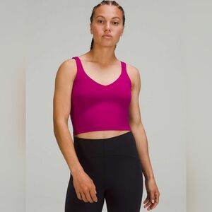 Lululemon Athletica Align Magenta Purple V-Neck Crop Tank